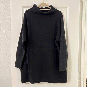 Free People Black Slouchy Ottoman Tunic Sweater